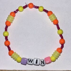 Twink Beaded Stretch Bracelet Orange Y2K Handcrafted LGBTQ Pride Gay Jewelry